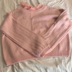 Elegant Pink Women's Crew Neck Sweater